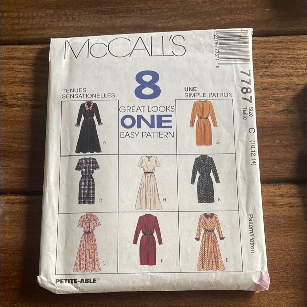McCall’s 7787 Sewing Pattern Misses’ 8 in 1 Dresses